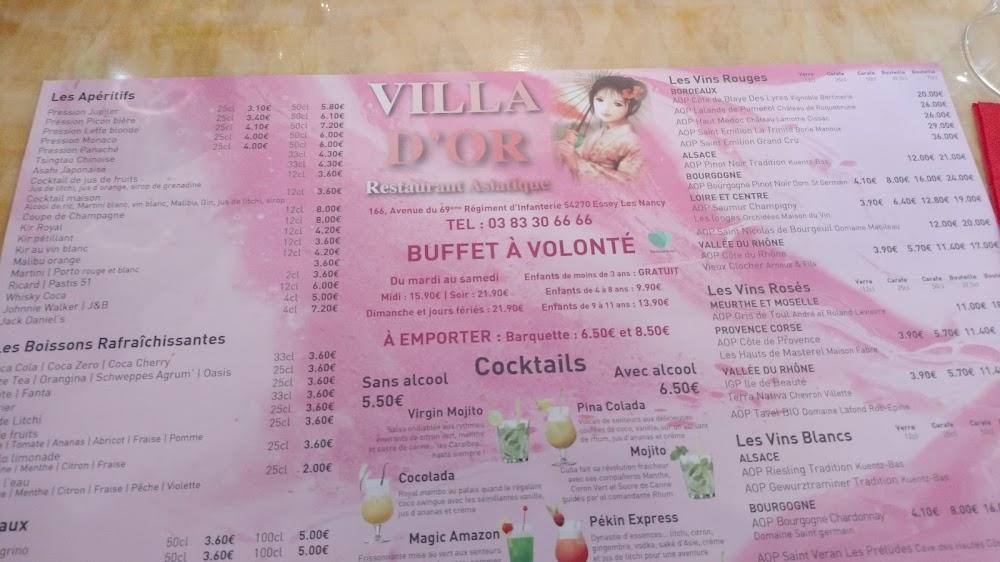 VILLA D'OR - Menu Image 2