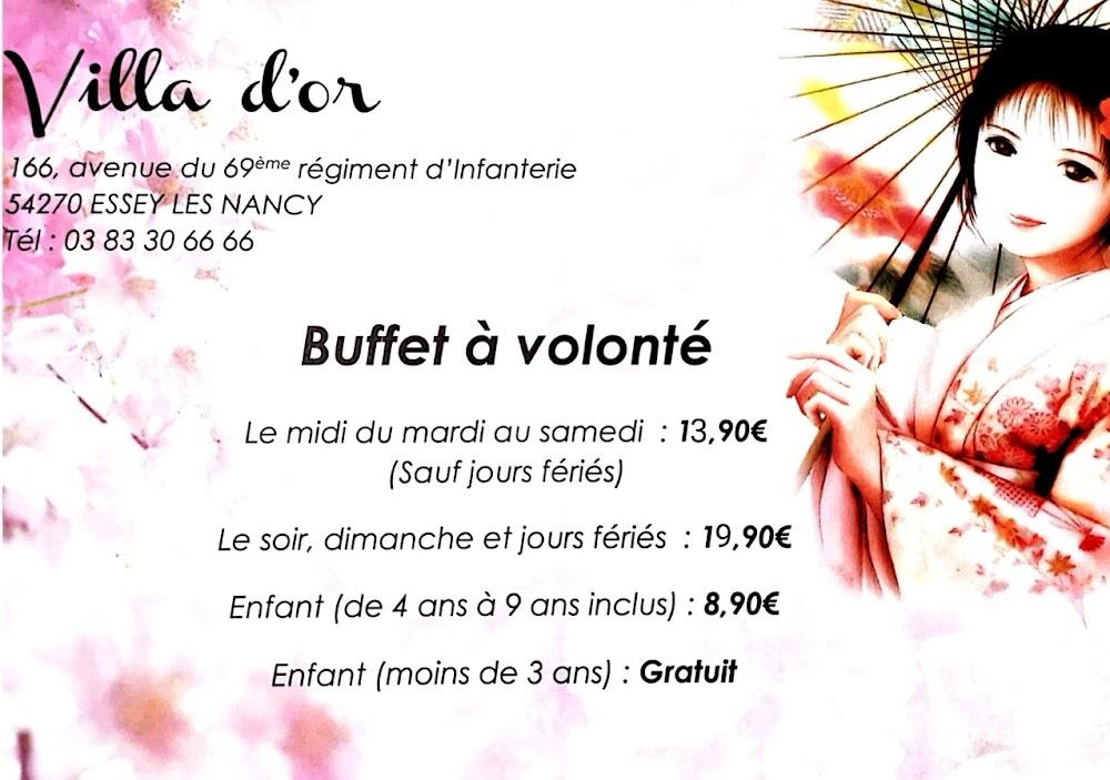 VILLA D'OR - Menu Image 4